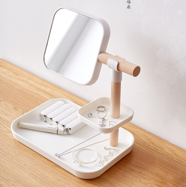 Desktop Cosmetics Storage Box Makeup Brush Lipstick Mask Skin Care Products With Mirror Dressing Table Finishing Rack Desktop Cosmetics Storage Box Makeup Brush Lipstick Mask Skin Care Products With Mirror Dressing Table Finishing Rack